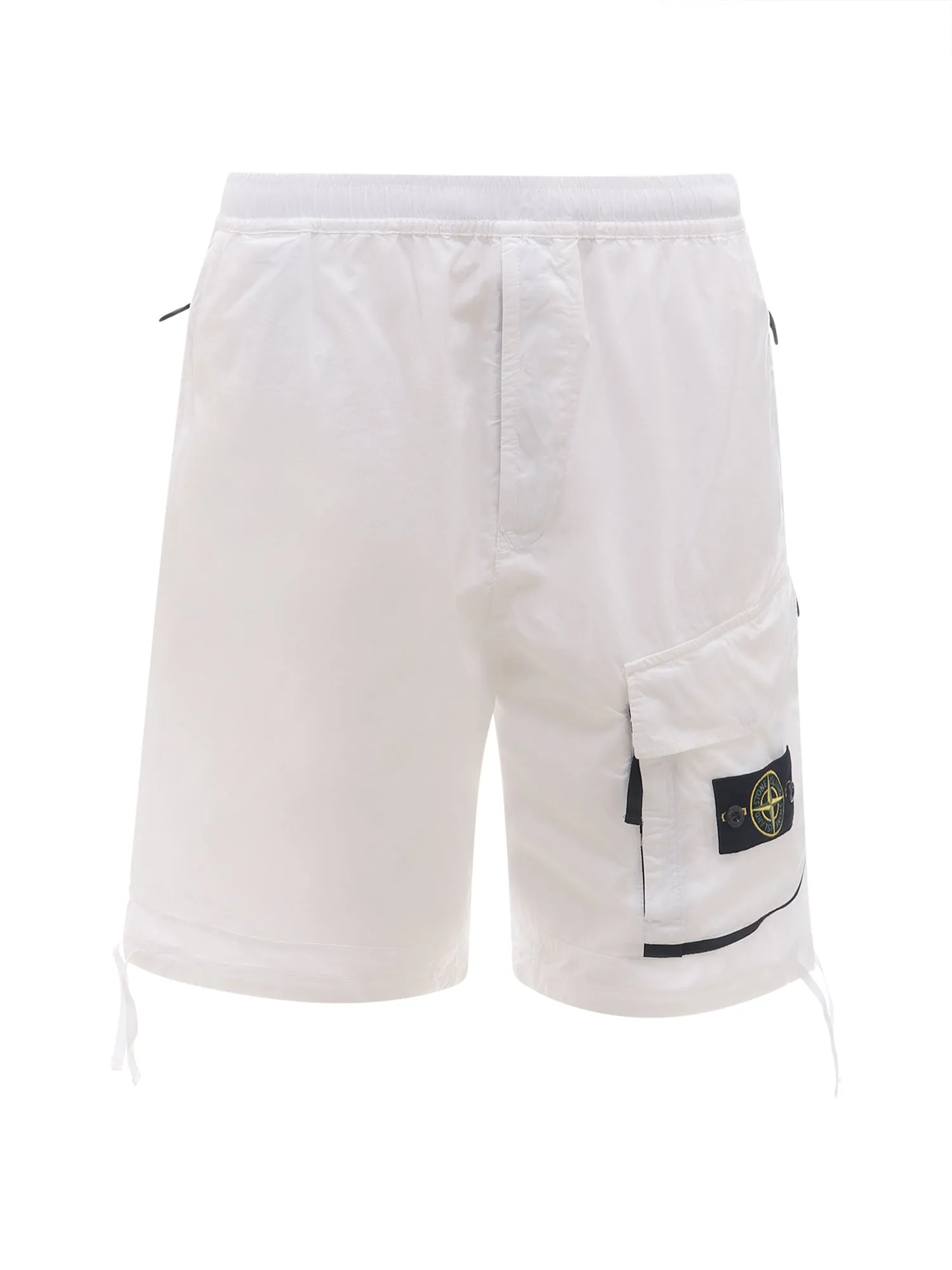 Stone Island Logo Patch Bermuda Shorts