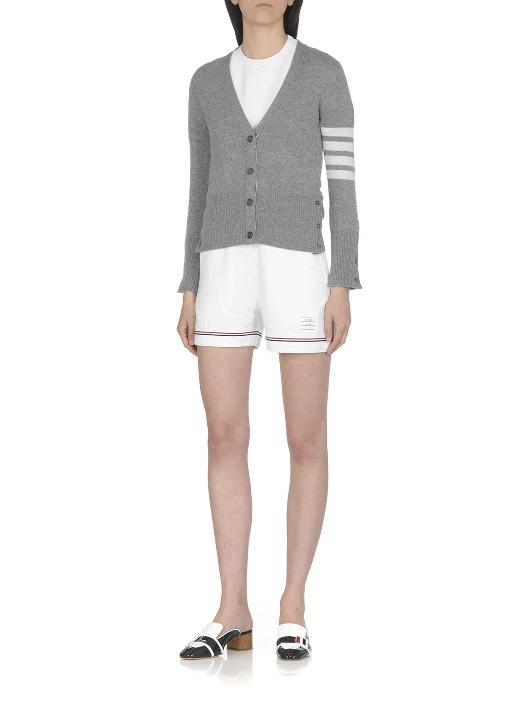 Thom Browne Logo Patch Drawstring Shorts
