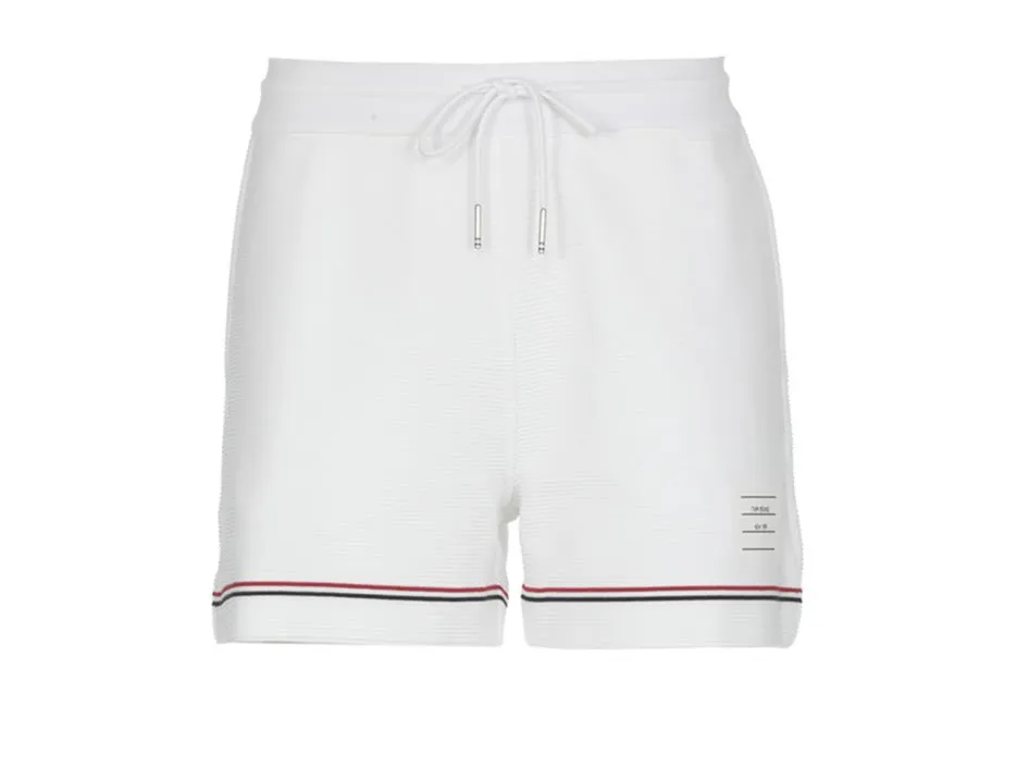Thom Browne Logo Patch Drawstring Shorts