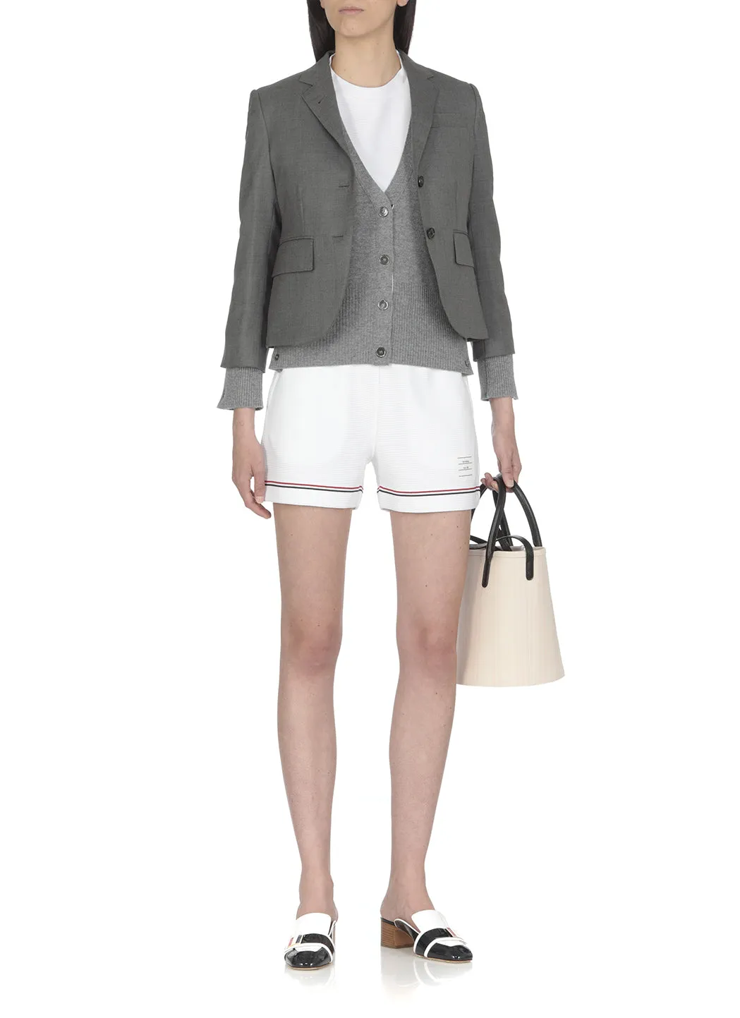 Thom Browne Logo Patch Drawstring Shorts