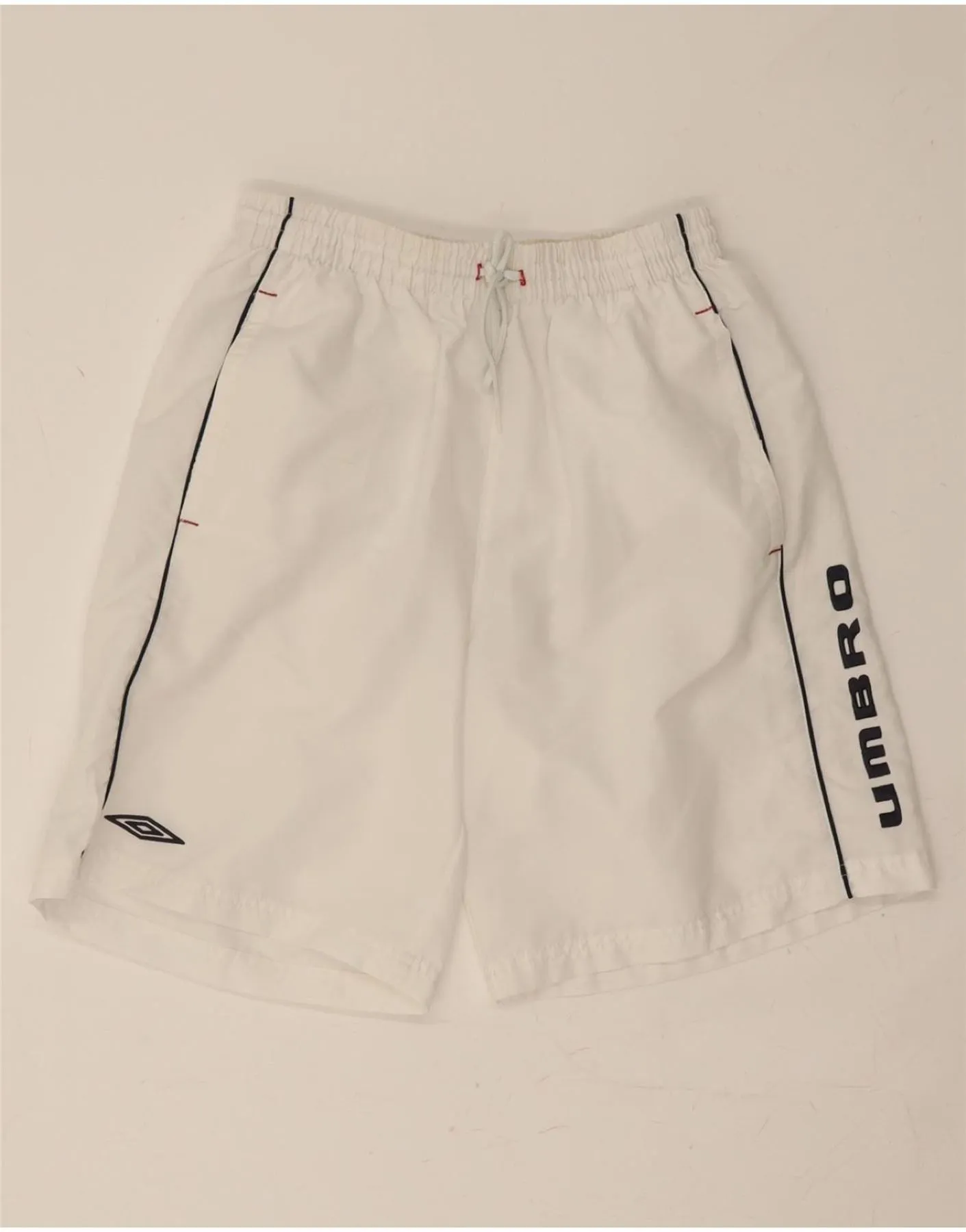UMBRO Boys Graphic Sport Shorts 13-14 Years Medium White Polyester