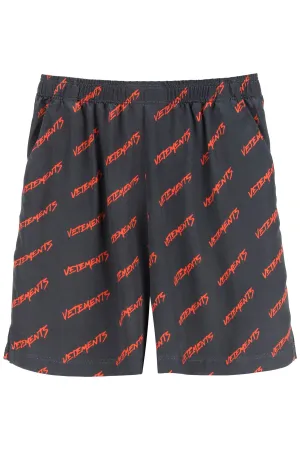 Vetements All-Over Logo Printed Shorts
