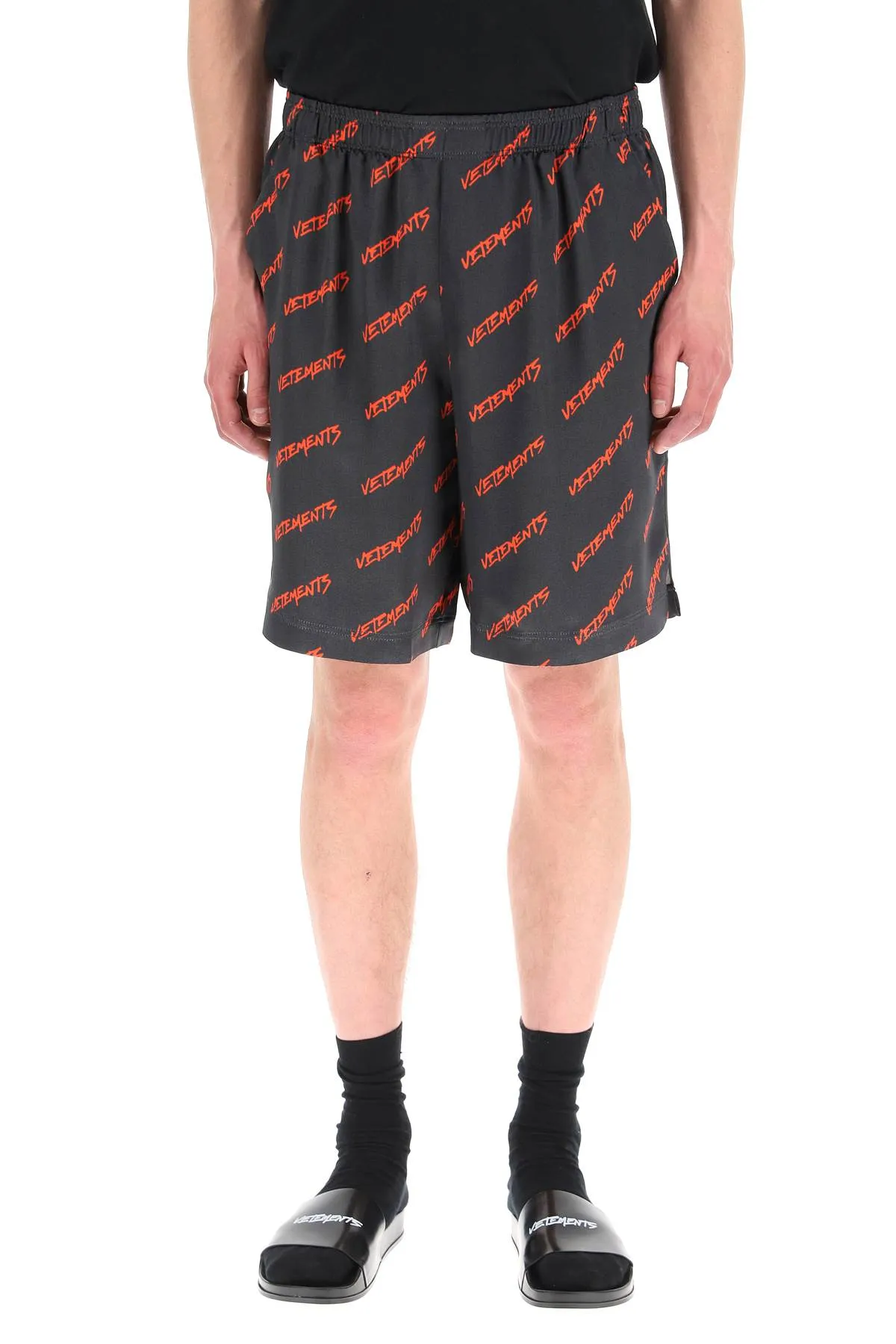 Vetements All-Over Logo Printed Shorts
