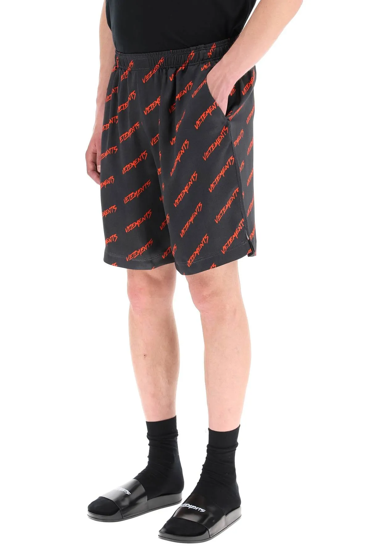 Vetements All-Over Logo Printed Shorts