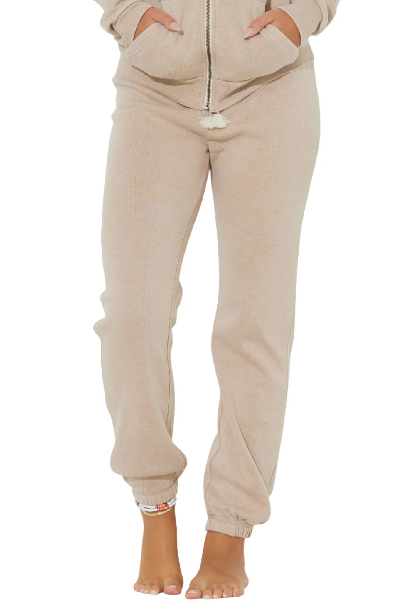 Vintage Havana/Ocean Drive Burn Out Sweatpants Sand with Pockets OD1498
