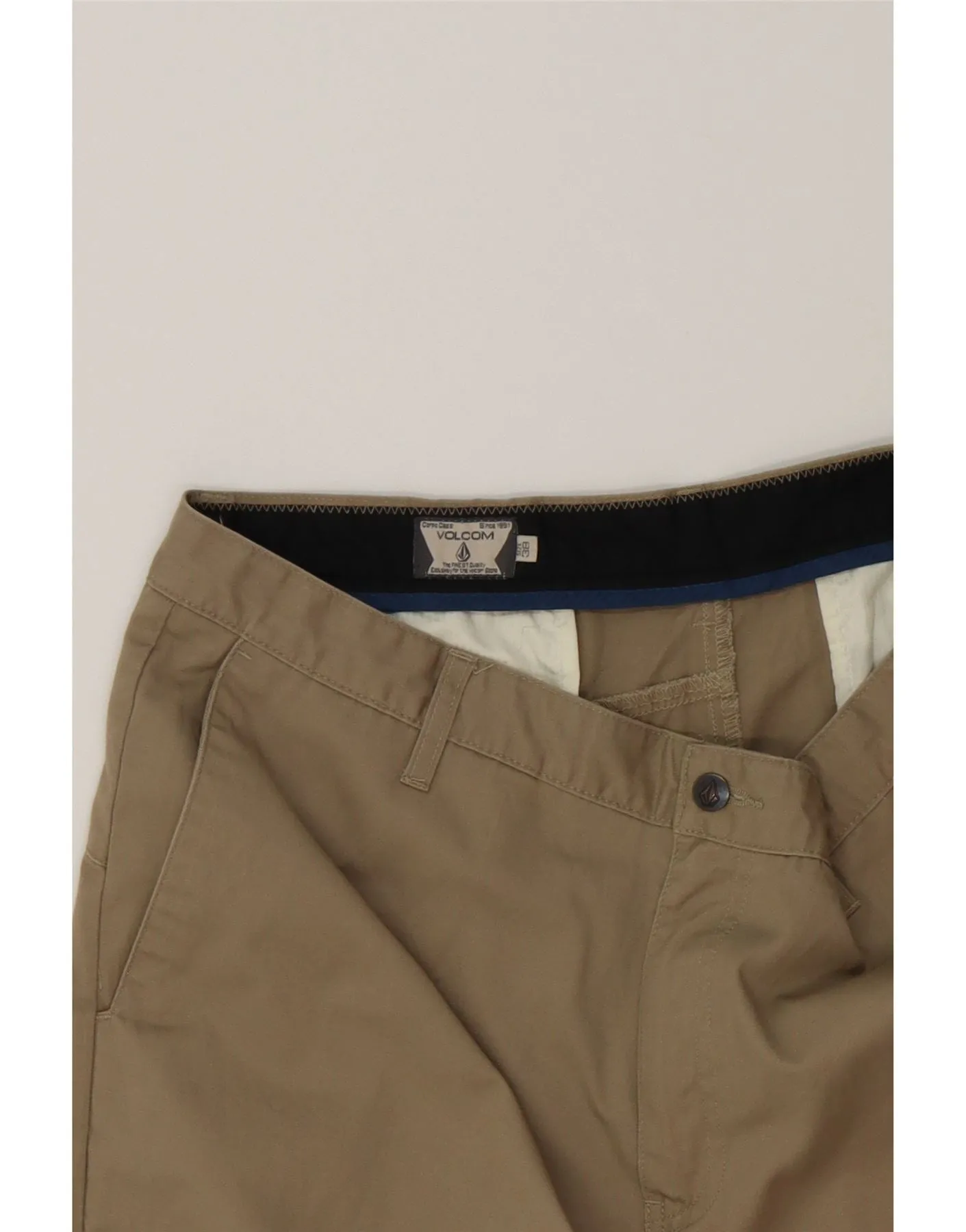 VOLCOM Mens Chino Shorts W38 XL Beige Cotton