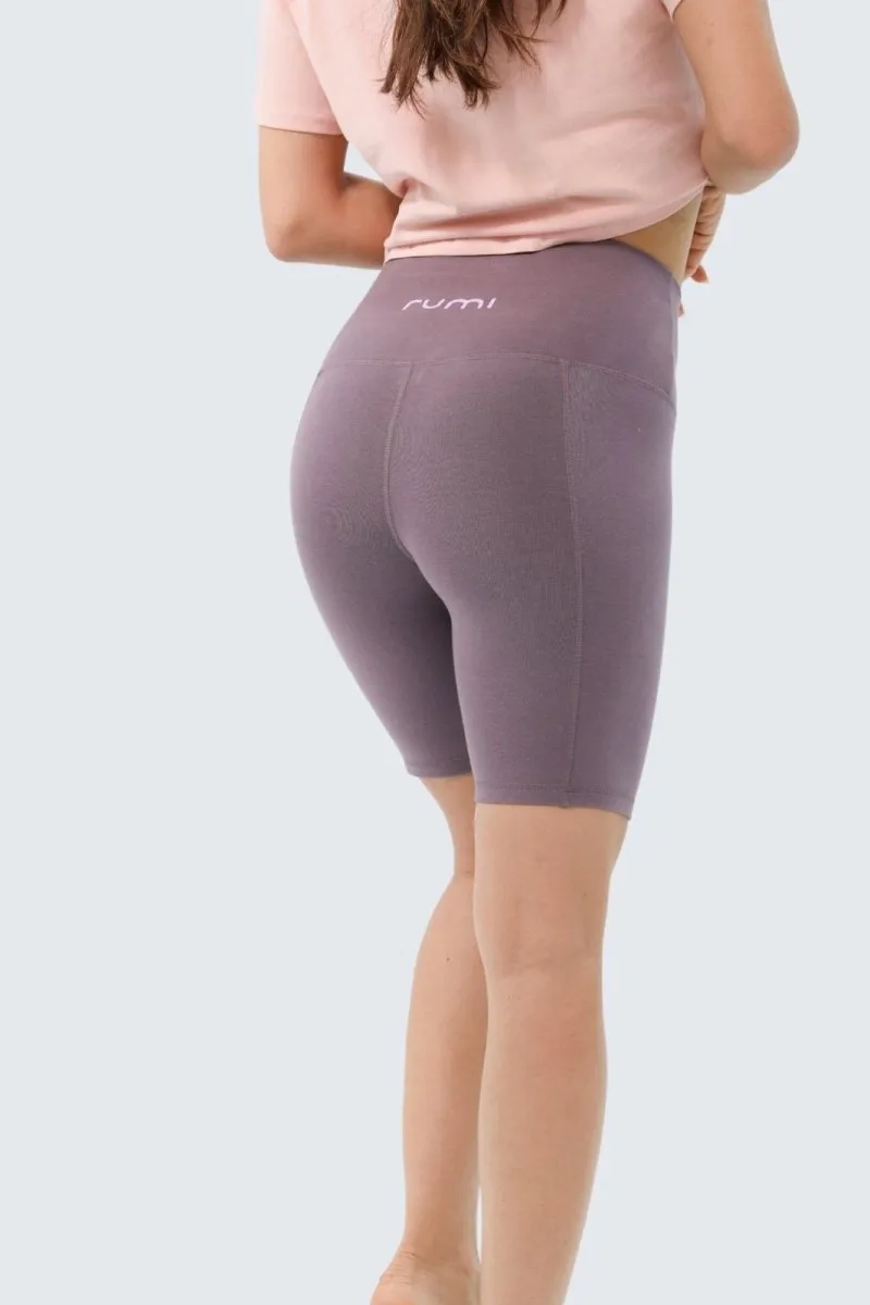 W Moon Contour Shorts 8" Ash Plum
