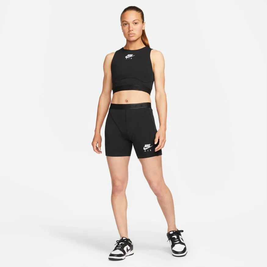 W NIKE AIR RIBBED SHORTS BLACK