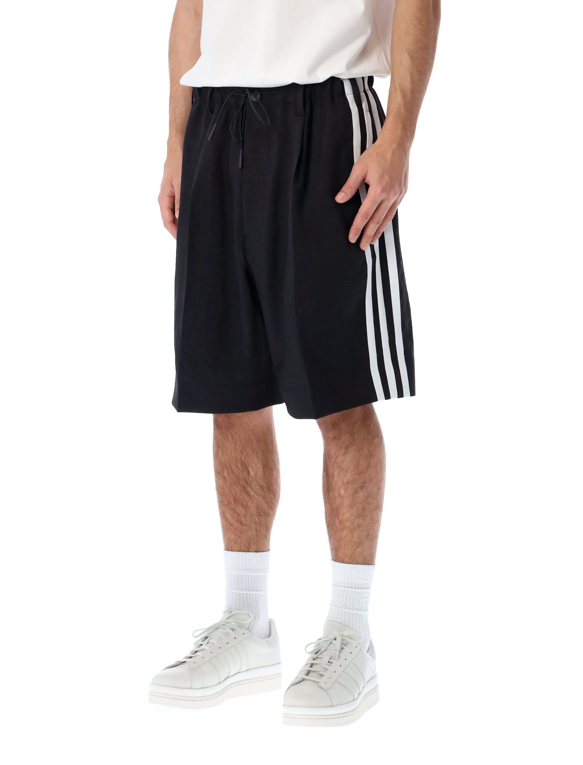 Y-3 Logo Printed Drawstring Shorts