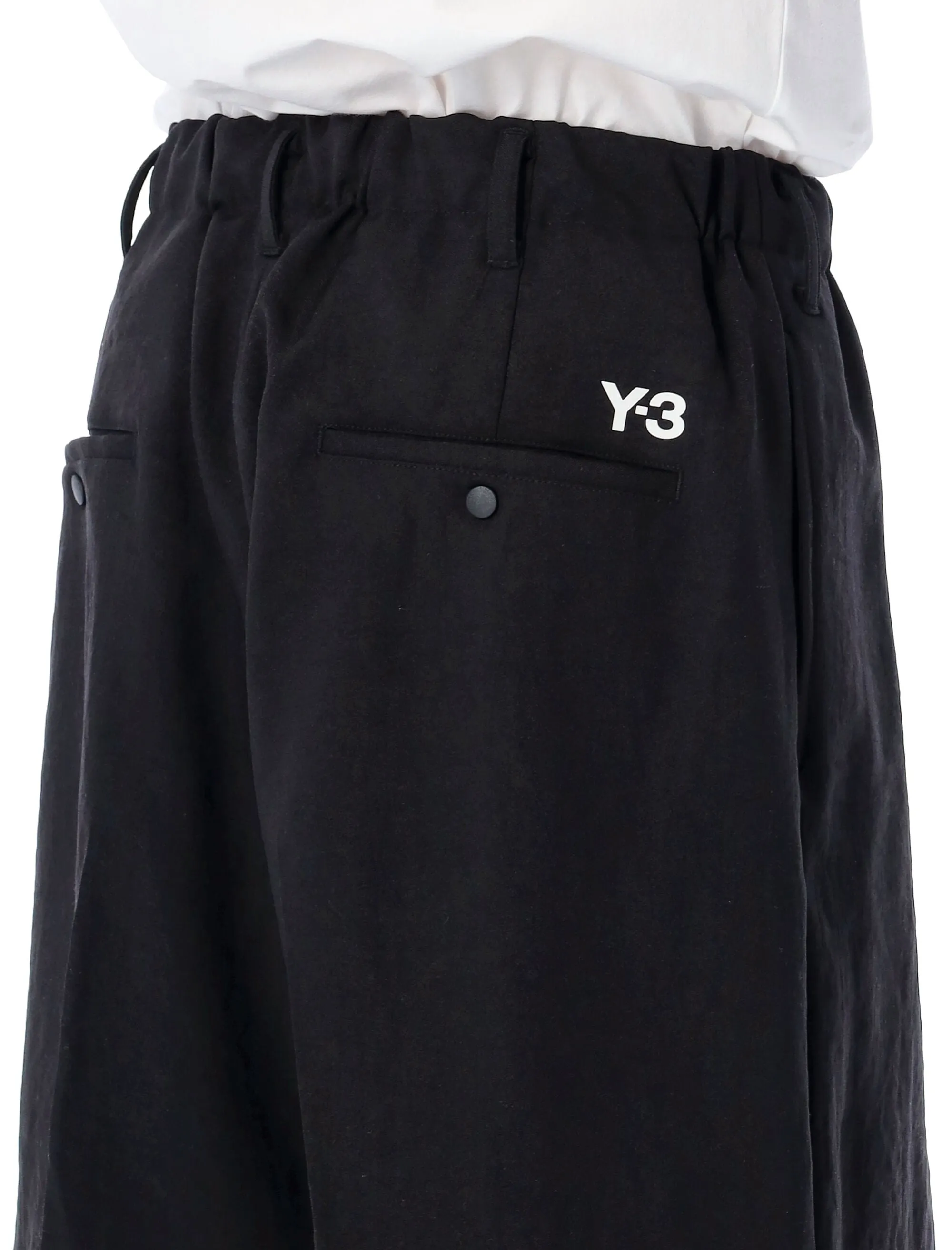 Y-3 Logo Printed Drawstring Shorts